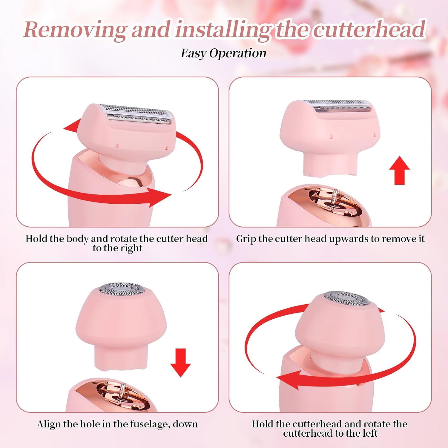 Detalle 2 de yusvwkj Lady Shaver for Women 2 in 1 electric razor 🪪