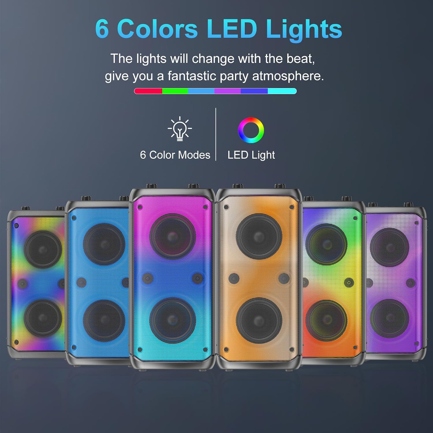 Detalle 2 de TAMPROAD 80W Bluetooth party speaker