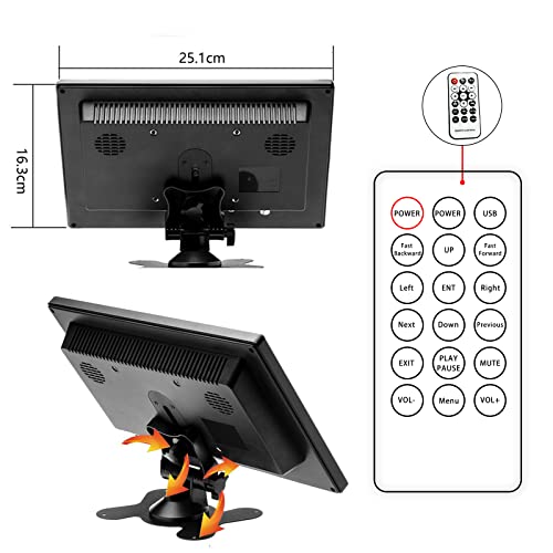 Detalle de CAMECHO 10,1" Monitor Portátil HD 📺 con Entradas múltiples
