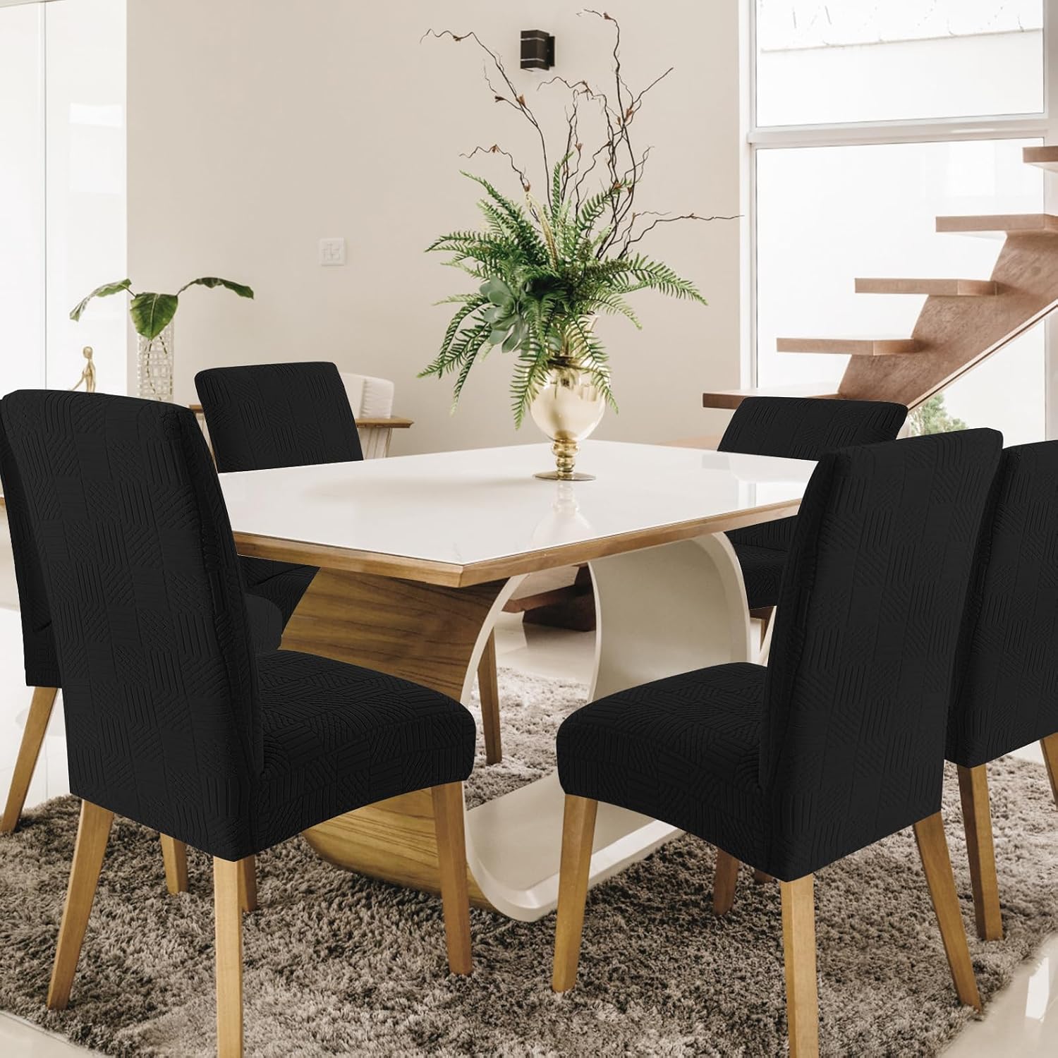 Detalle de Ystyle Housse De Chaise 4 Pièces 48–70 cm