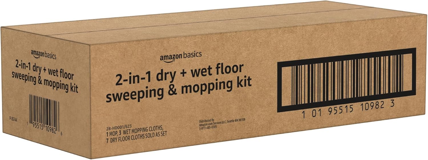 Detalle 2 de Amazon Basics Wet & Dry Sweeper Kit 1 🧹