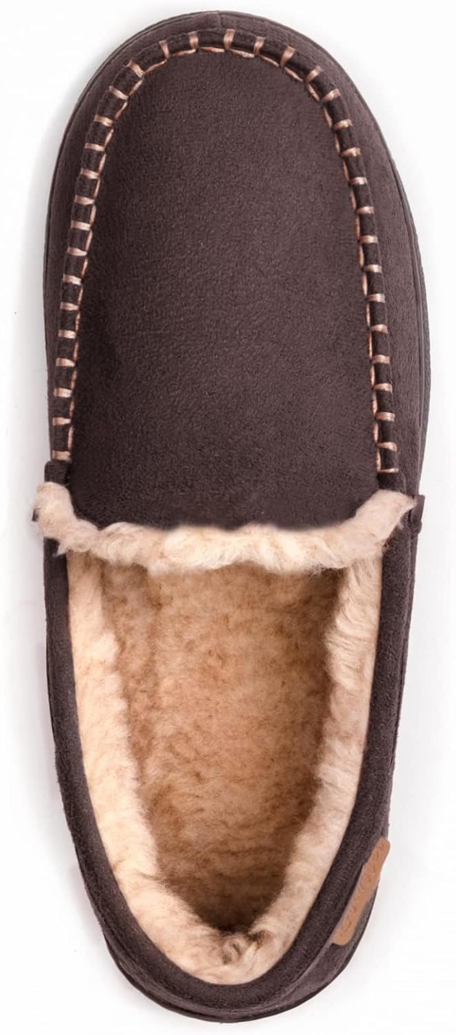 Detalle de Zigzagger Men's Moccasin Slippers with Hard Soles