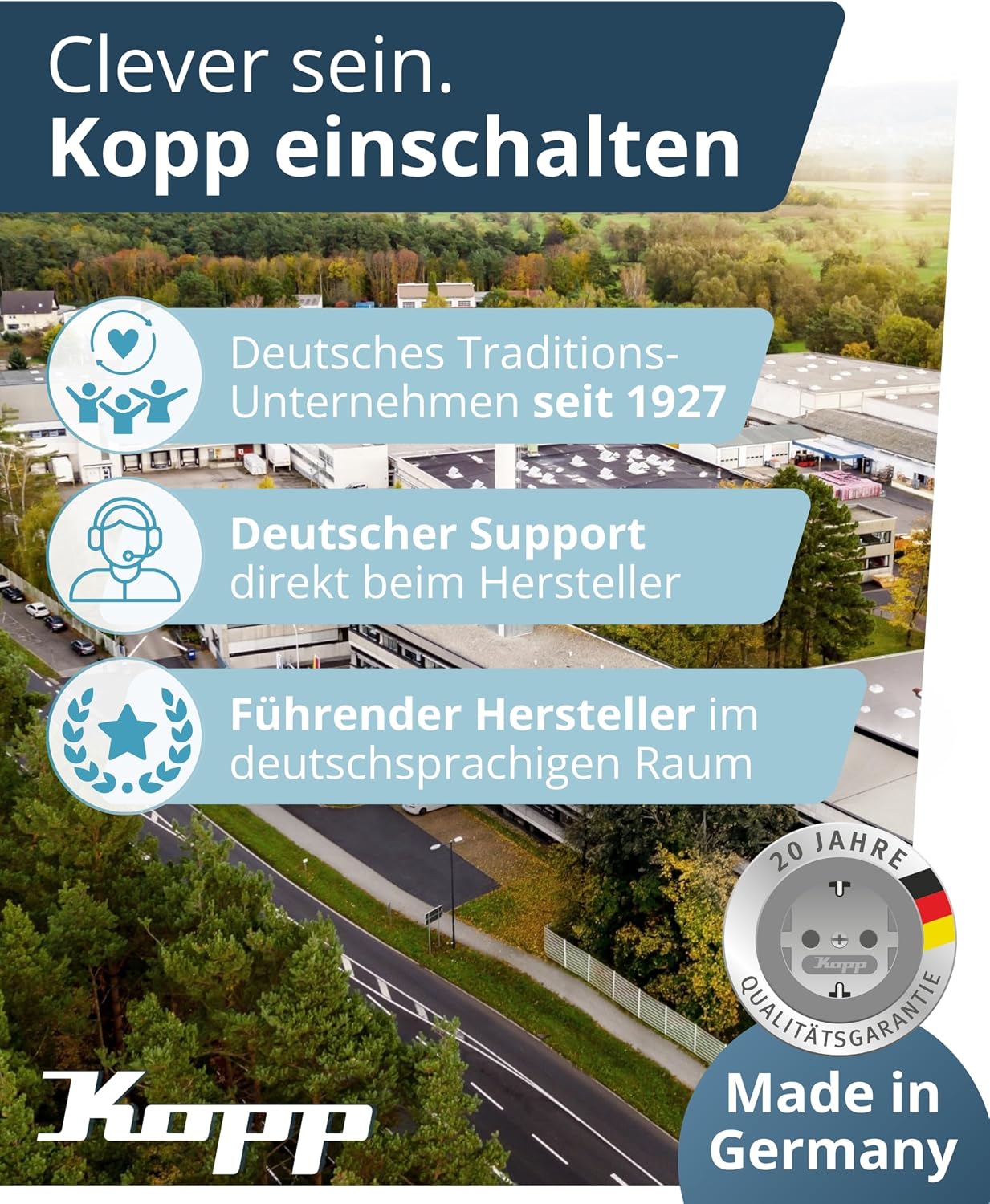 Thumbnail 6 de Kopp NAUTIC 2-fach Schutzkontakt-Steckdose mit Klappdeckel in Arktis-Weiß – IP44 Aufputz, 16 A, 250 V