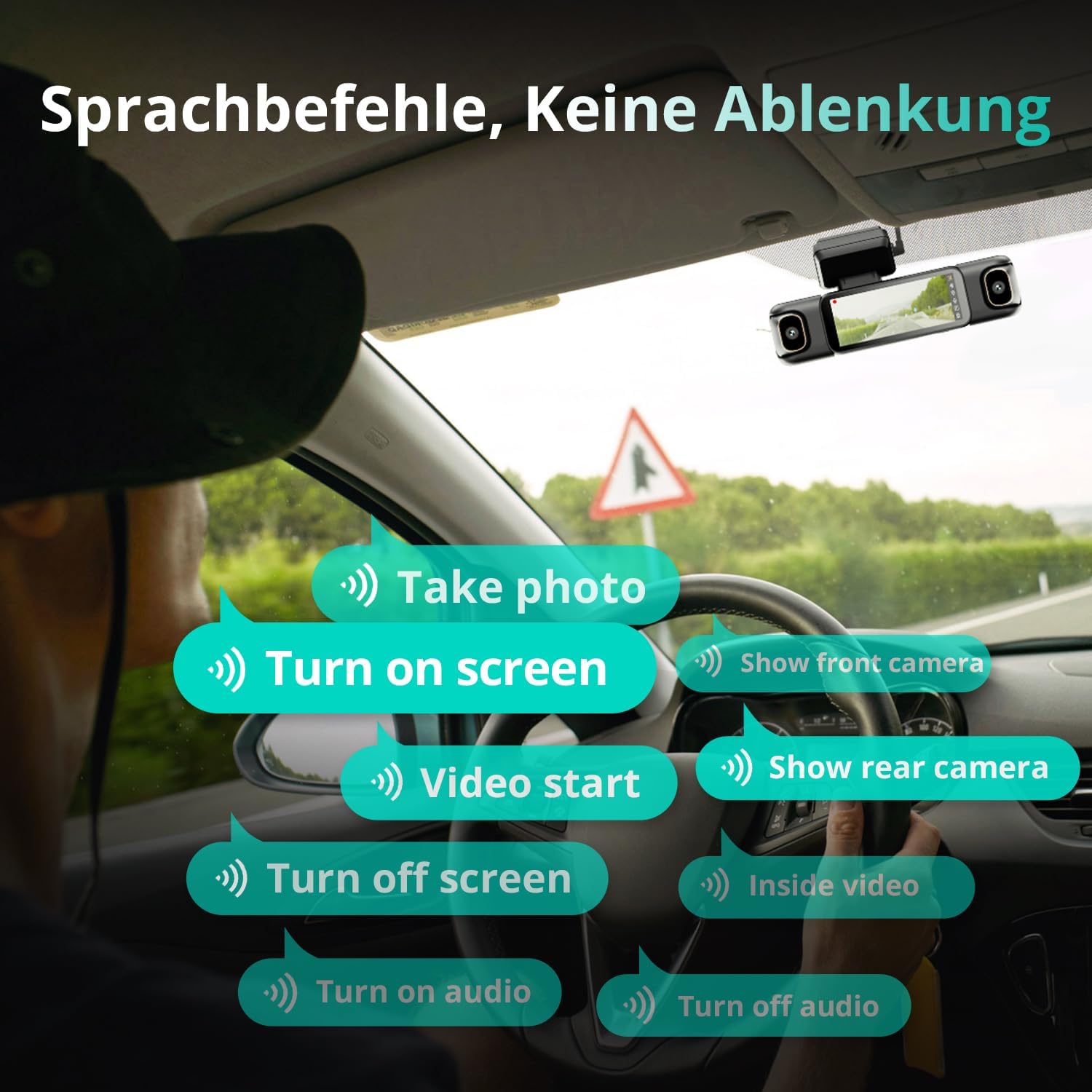 Thumbnail 5 de BOTSLAB Dashcam Auto 4 Kanal 3K 128GB