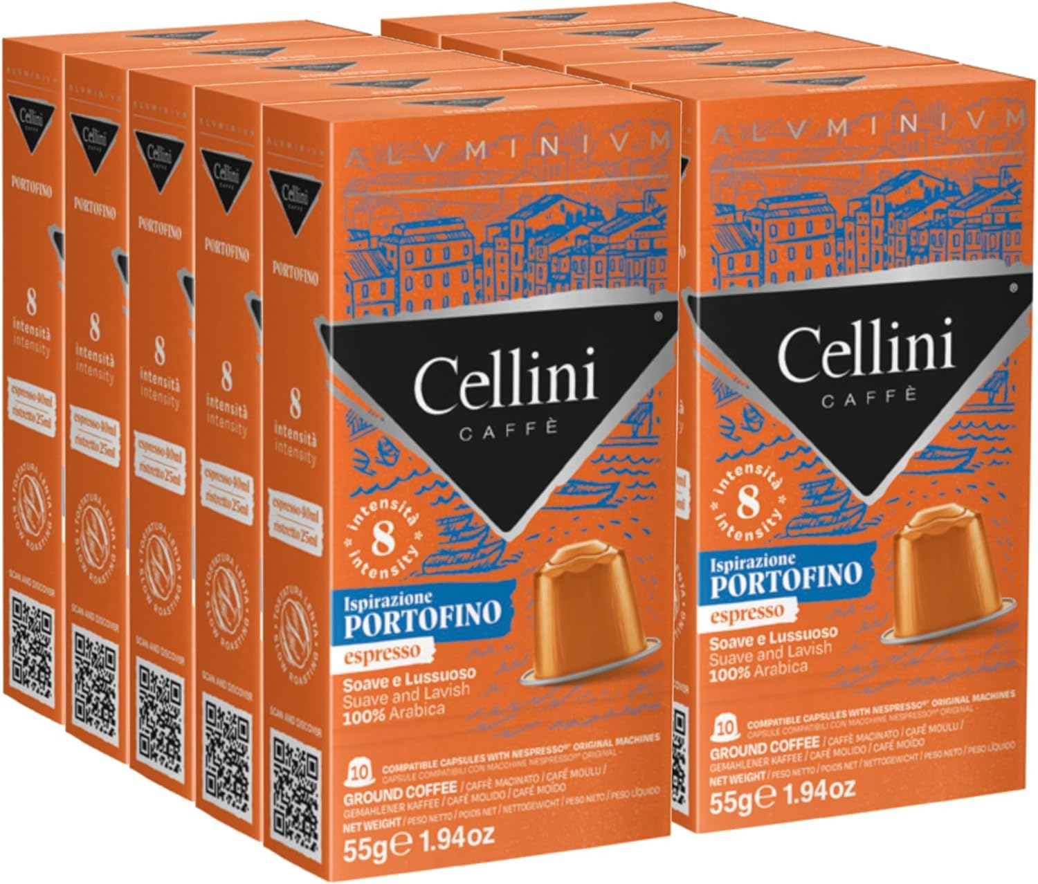 Thumbnail 1 de Café Cellini Capsules Aluminium compatibles Nespresso Portofino – 100 capsules (Italie)