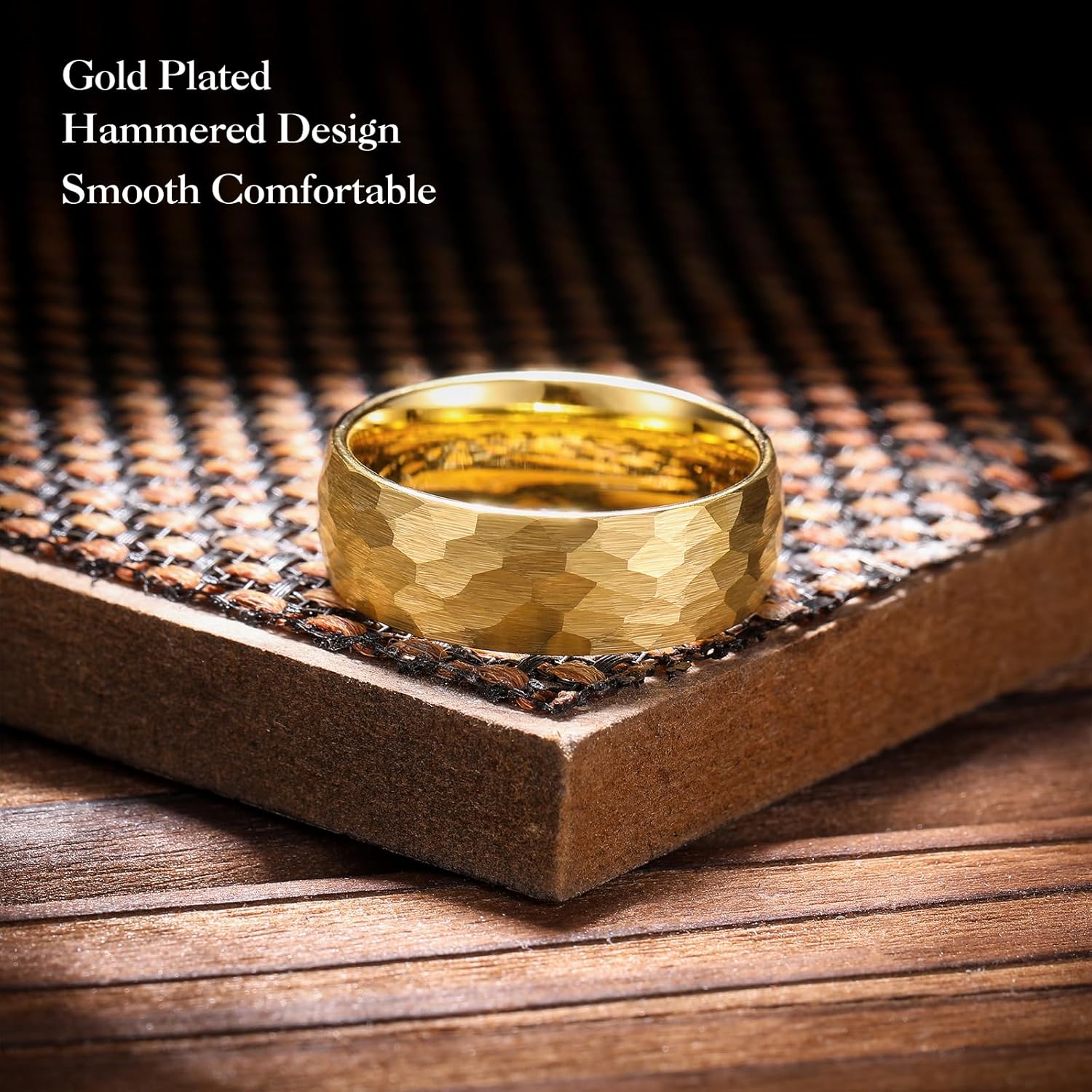 Thumbnail 1 de King Will Wolframkarbid-Trauring 6mm/8mm – Geschmiedeter Ring mit matter Bürstenoptik, Comfort Fit