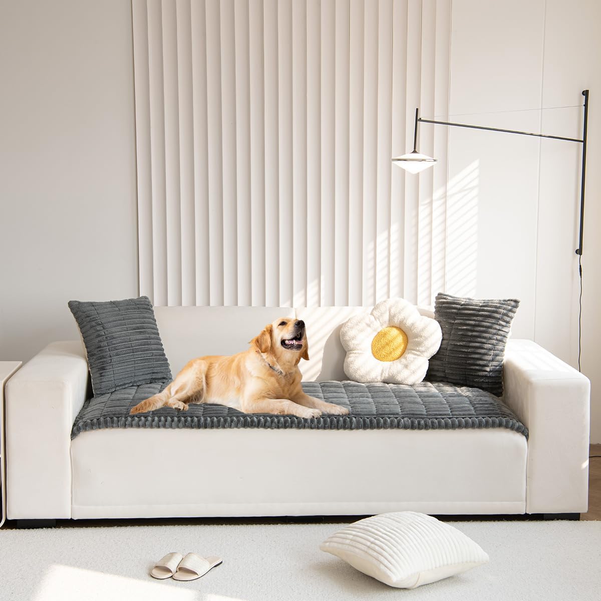 Detalle de MOYORA sofa cover thick corduroy 3 seater