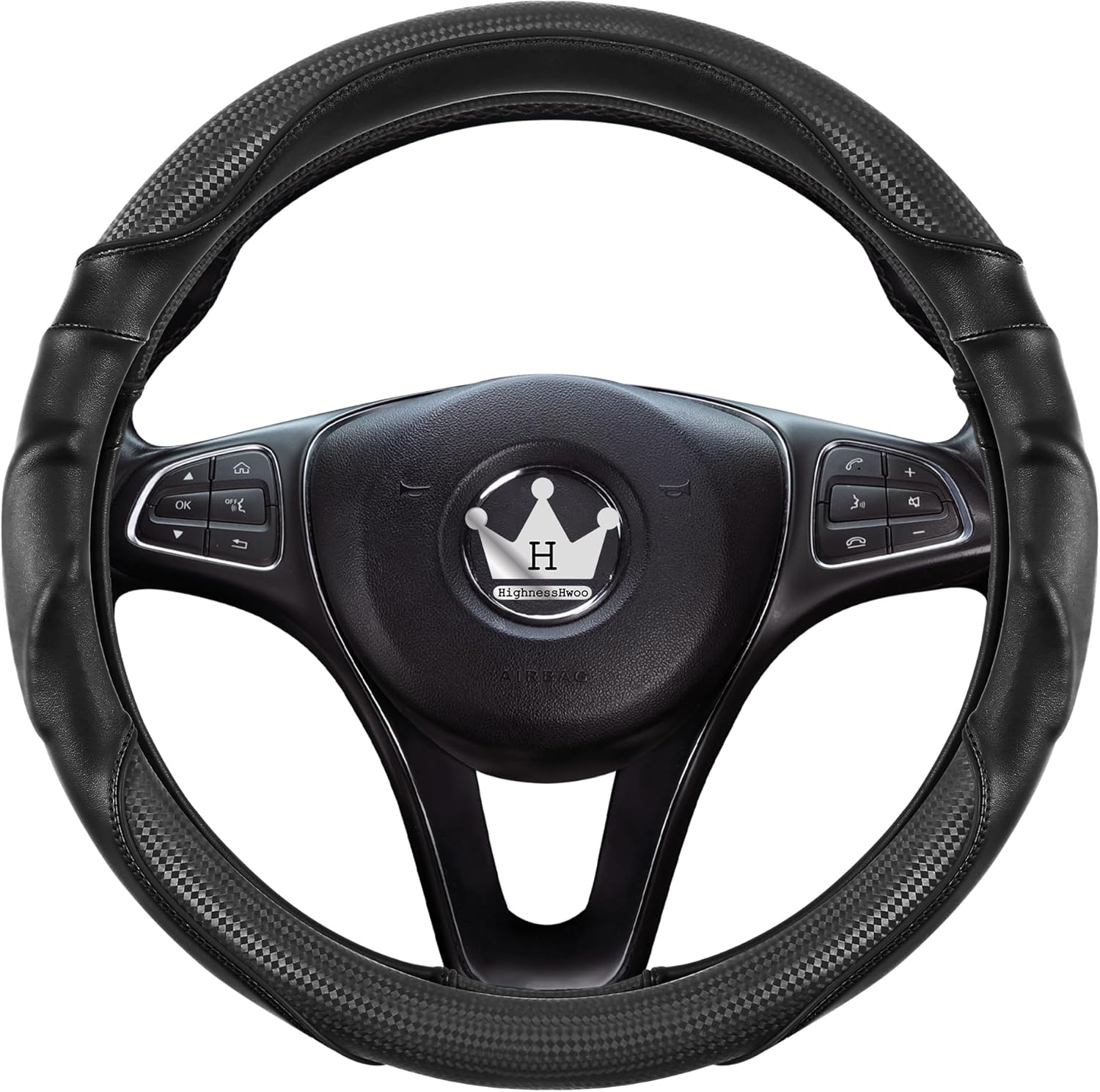 Detalle de HighnessHwoo 3D Steering Wheel Cover 37-38cm