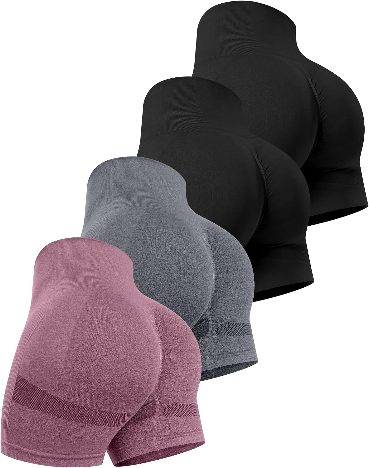 Thumbnail 6 de CHRLEISURE Women's High-Waisted Butt-Lifting Shorts 4-pack