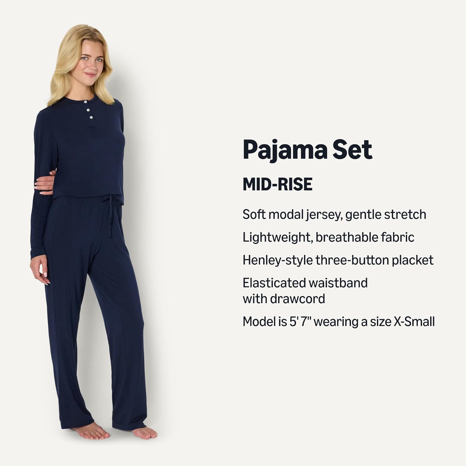 Thumbnail 1 de Amazon Essentials x Sofia Grainge Women's Long Sleeve Henley Pajama Set