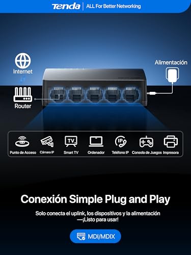 Thumbnail 4 de Tenda SG105 switch Ethernet Gigabit 5 puertos