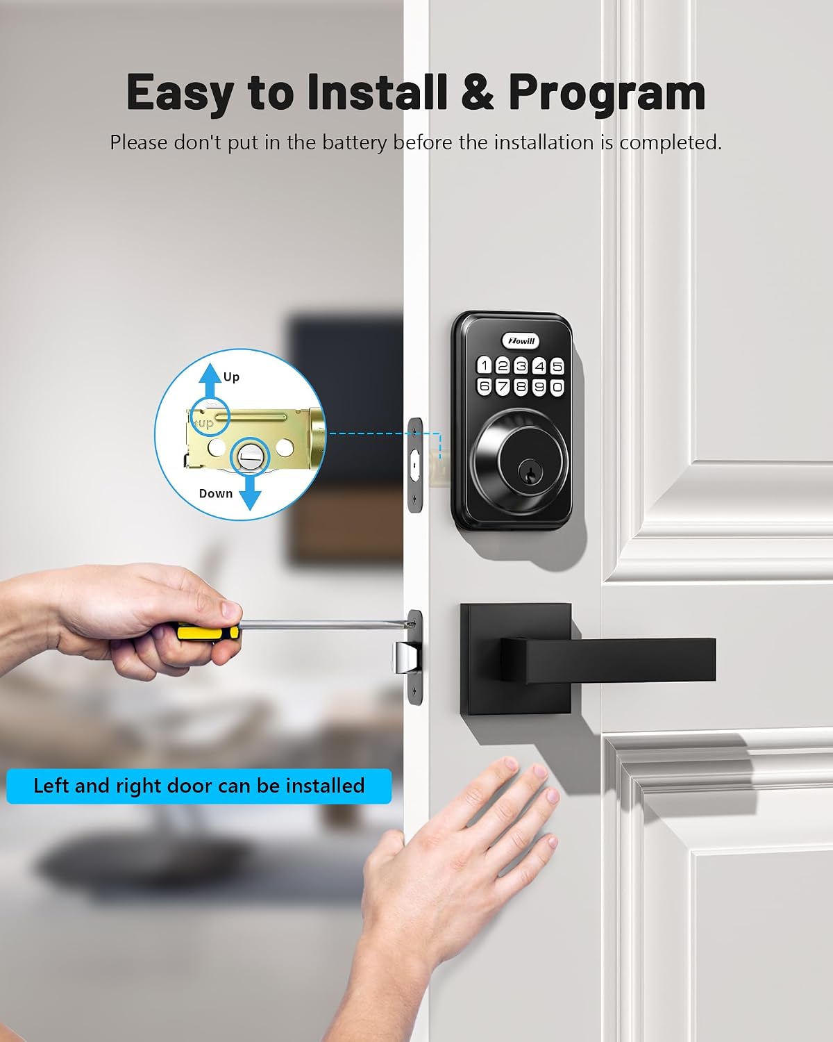 Thumbnail 6 de Zowill Keypad Deadbolt Lock with Handles