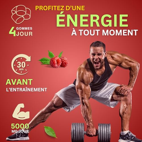 Detalle de Gene & Good Créatine Monohydrate 5000 mg – 120 Gummies Véganes & Halal, Arôme Baies
