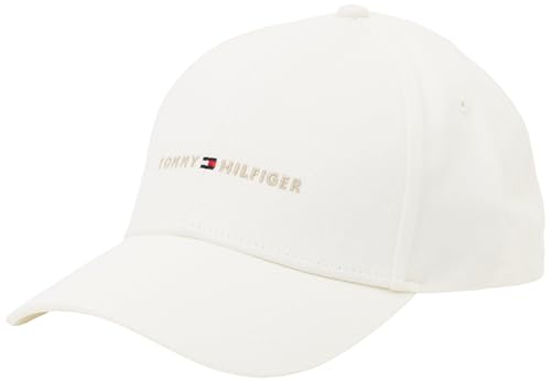 Detalle de Tommy Hilfiger Foundation Gorra de algodón blanca 👒