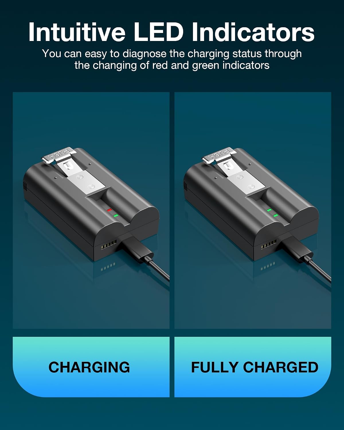 Detalle de FirstPower 2-Pack Replacement Battery for Ring Devices (6040mAh) with Charger Station