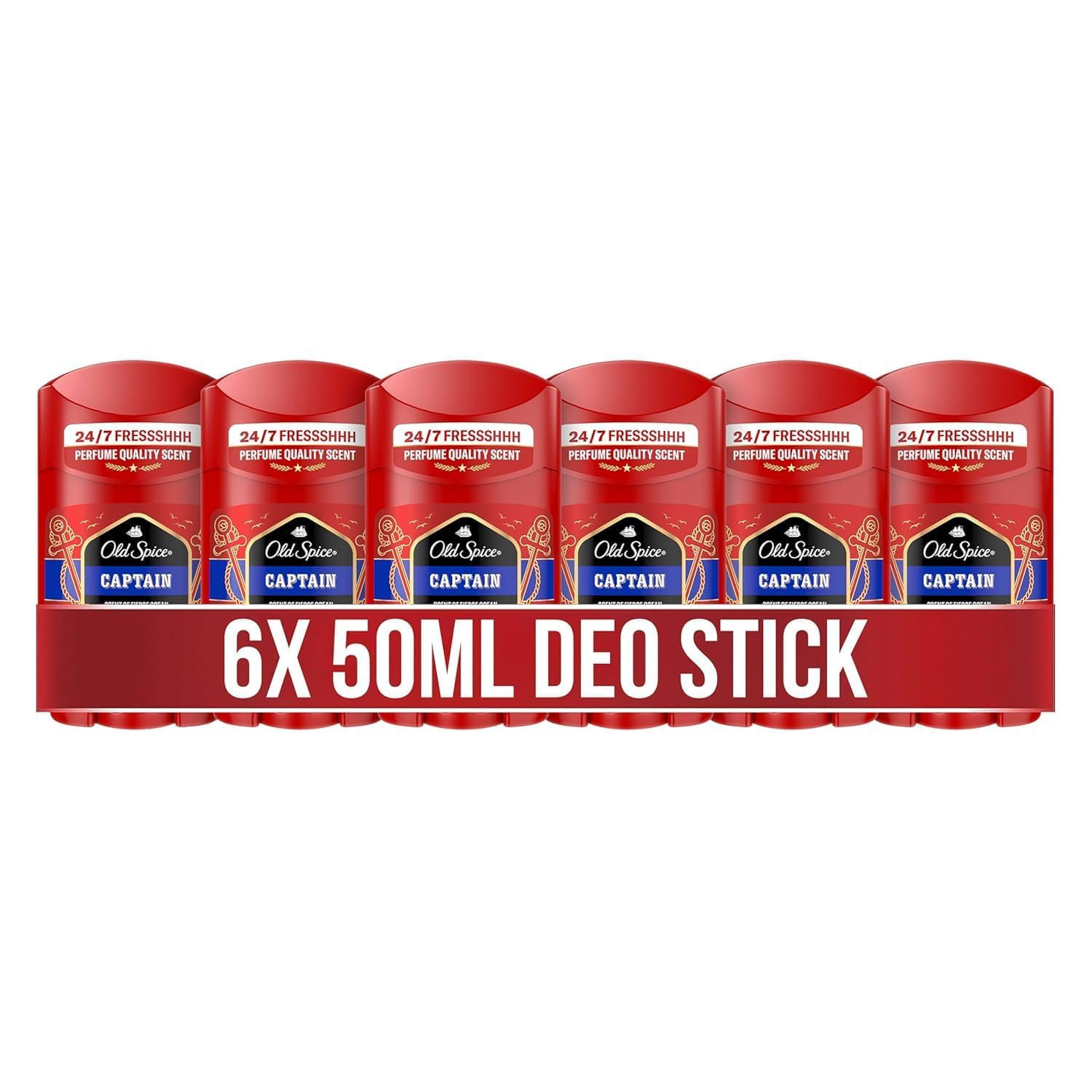 Old Spice Captain Deostick 6x50ml 🌊