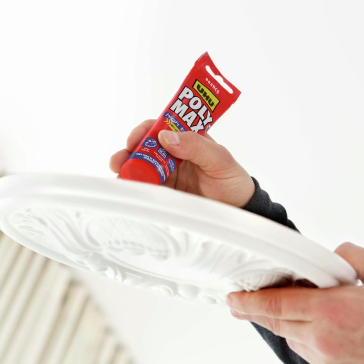 Thumbnail 3 de UHU Poly Max - Mastic-Colle Prise Immédiate 165 g, adhérence ultra-forte pour tous matériaux (intérieur/extérieur)