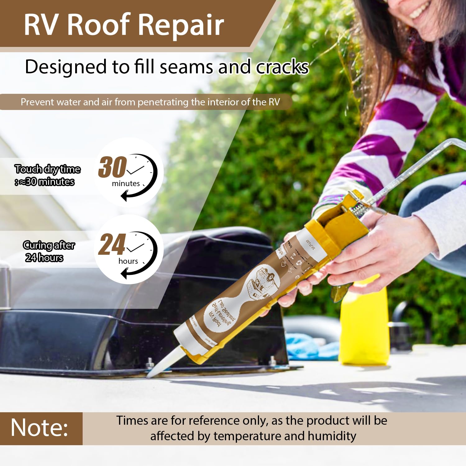 Detalle 2 de Dongxw RV Roof Sealant 8-Pack