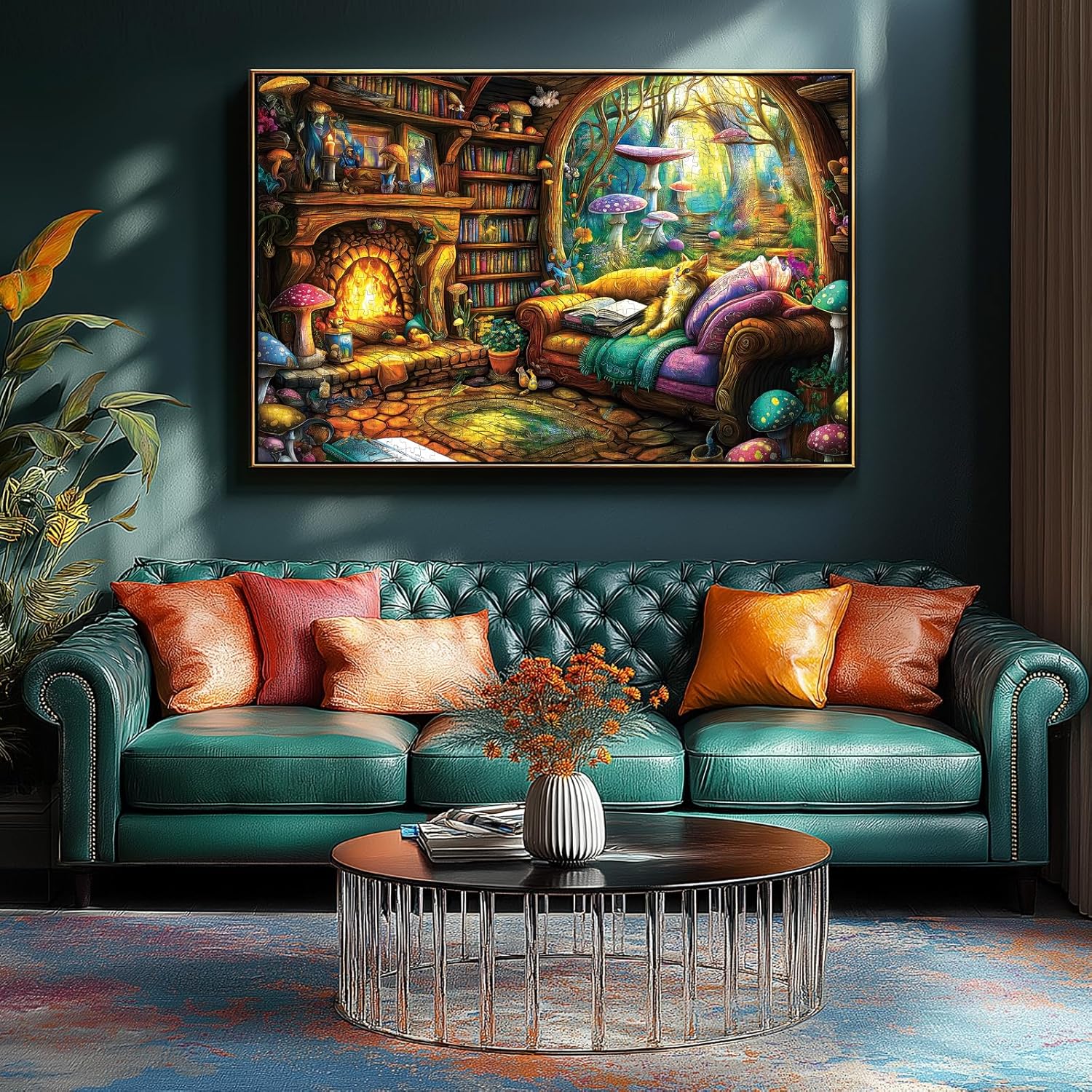 Detalle 2 de Blueforest 1000-piece Fantasy Mushroom Puzzle 🧩