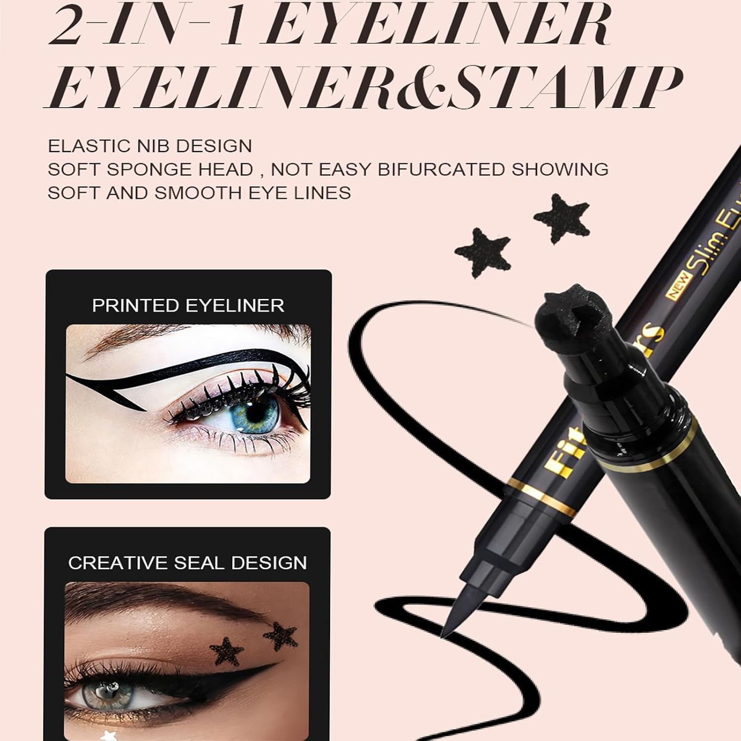 Thumbnail 2 de Sitovely Set da 6 matite per eyeliner liquido a doppia punta con stencil a forma di ali