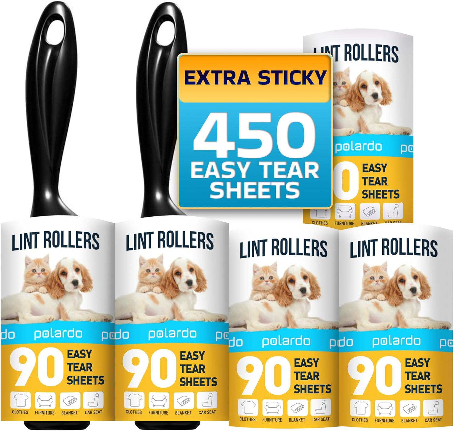 Detalle de Lint Rollers for Pet Hair 450 Sheets