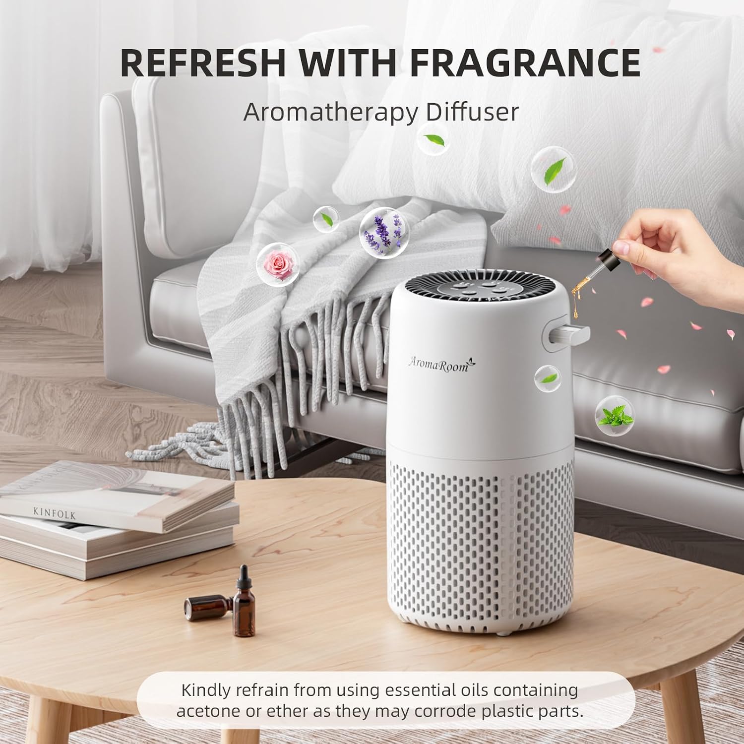 Detalle de Aroma Room AP103-A Air Purifier with H13 HEPA Filter and Sleep Mode