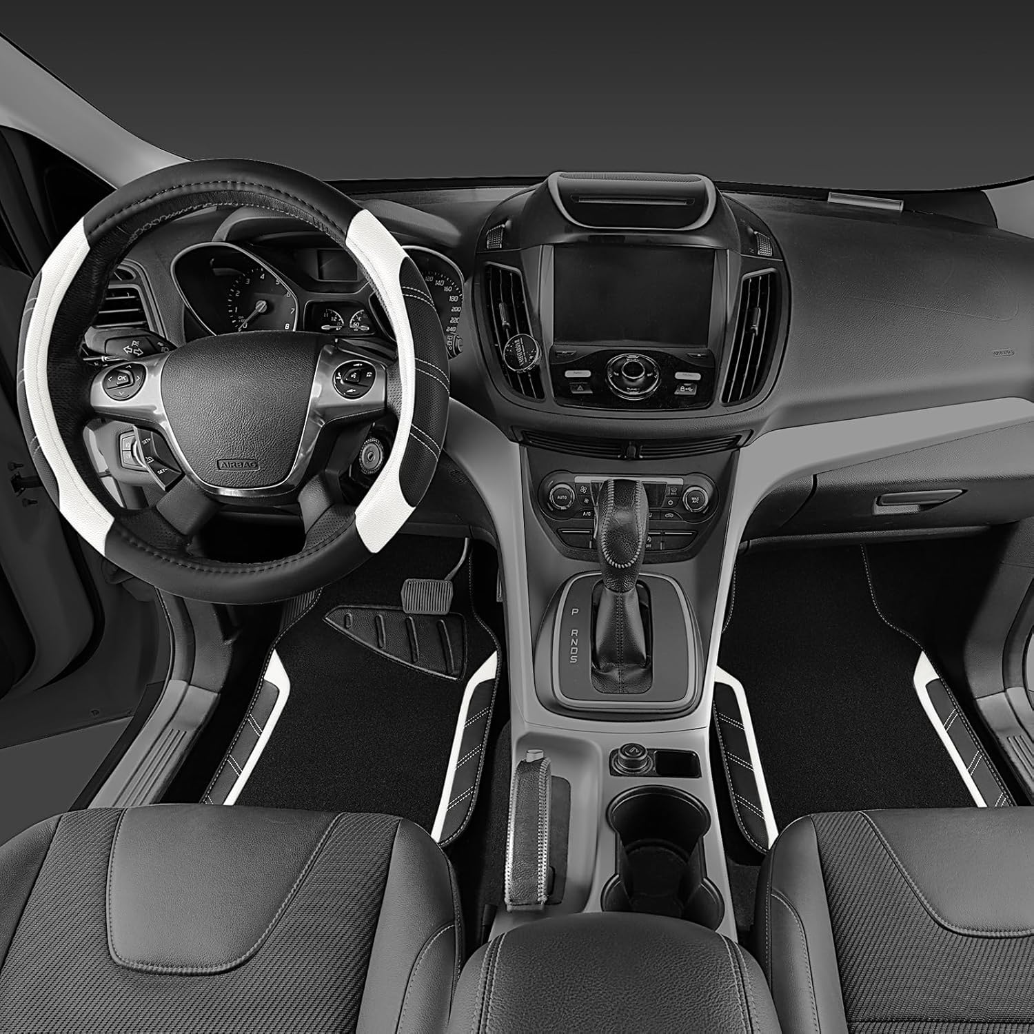 Detalle de CAR PASS Leather Steering Wheel Cover 15"