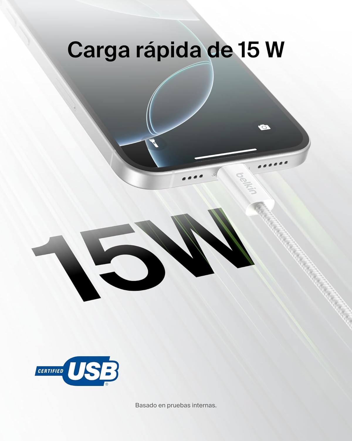 Thumbnail 1 de Belkin Pack 2 Cables Trenzados USB-A a USB-C 1.5m ⚡