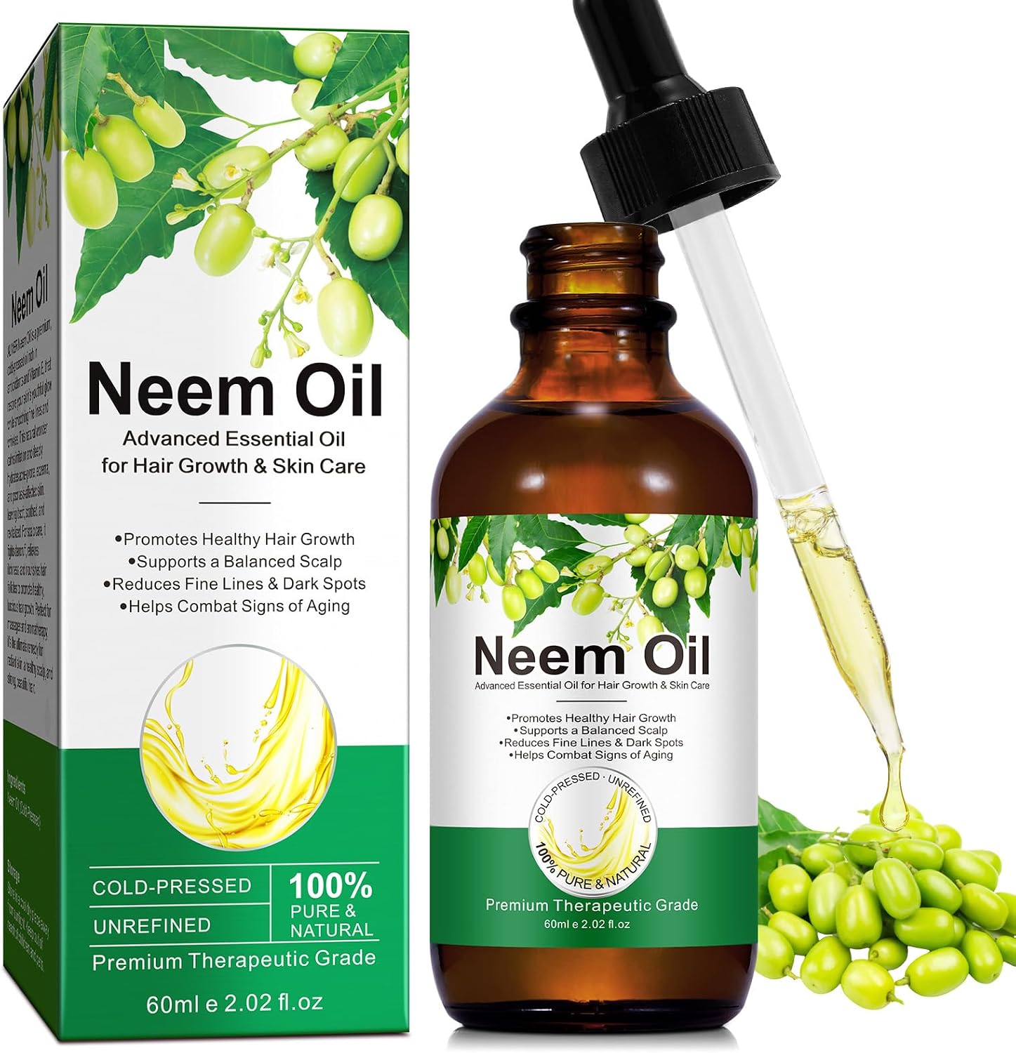 Detalle de Olio di Neem Puro 60ml per capelli e pelle
