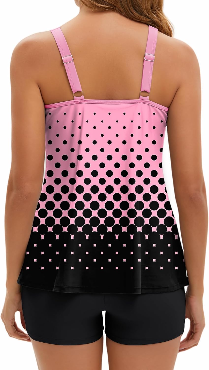 Thumbnail 2 de Arolina Tankini Swimsuits for Women: Tummy Control Two-Piece Bathing Suit with Flowing Tankini Top and Boy Shorts