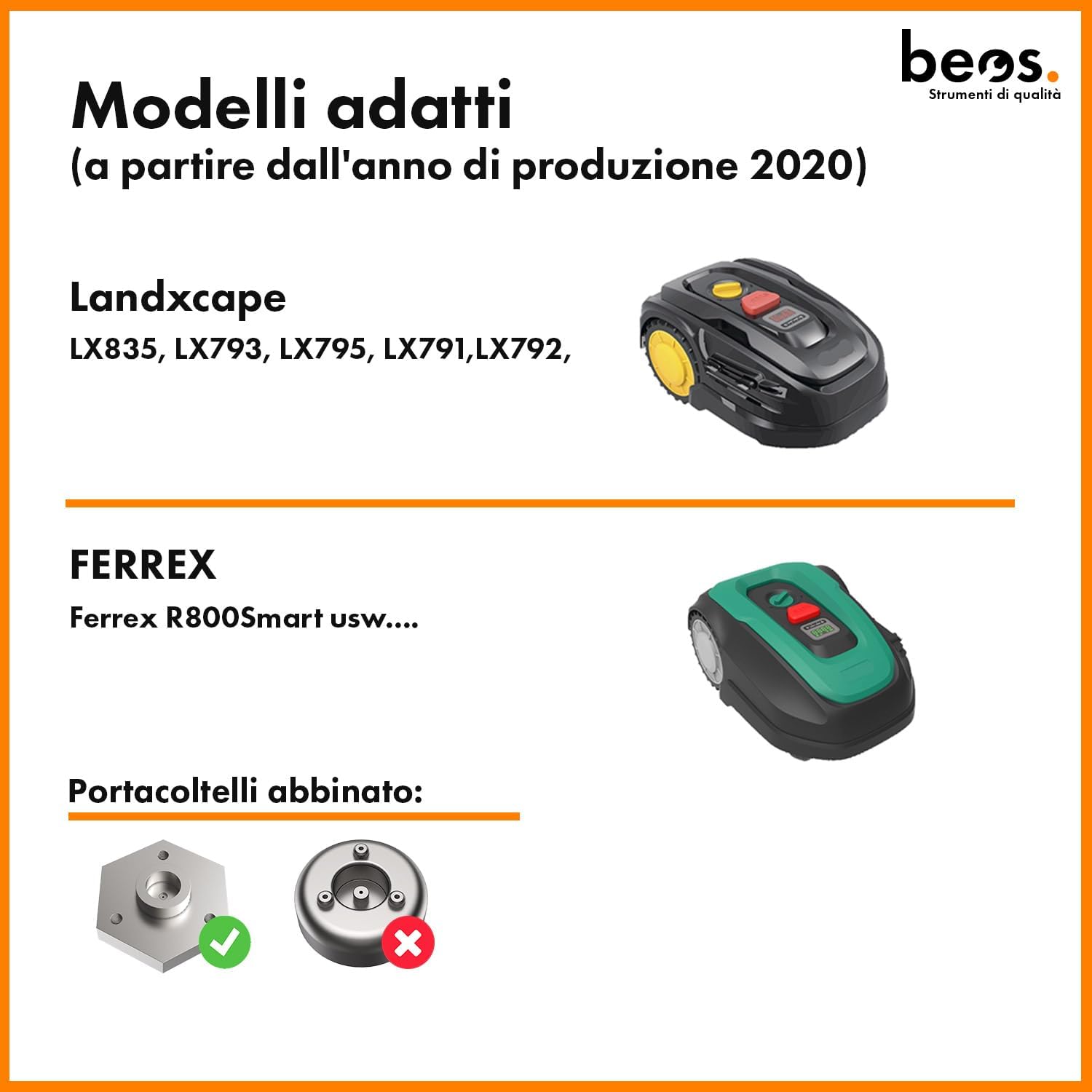 Thumbnail 3 de BEOS disco lama rinforzato per tosaerba robotizzato a 6 lame (compatibile con Worx Landroid S&M dal 2020 e Vision M600)