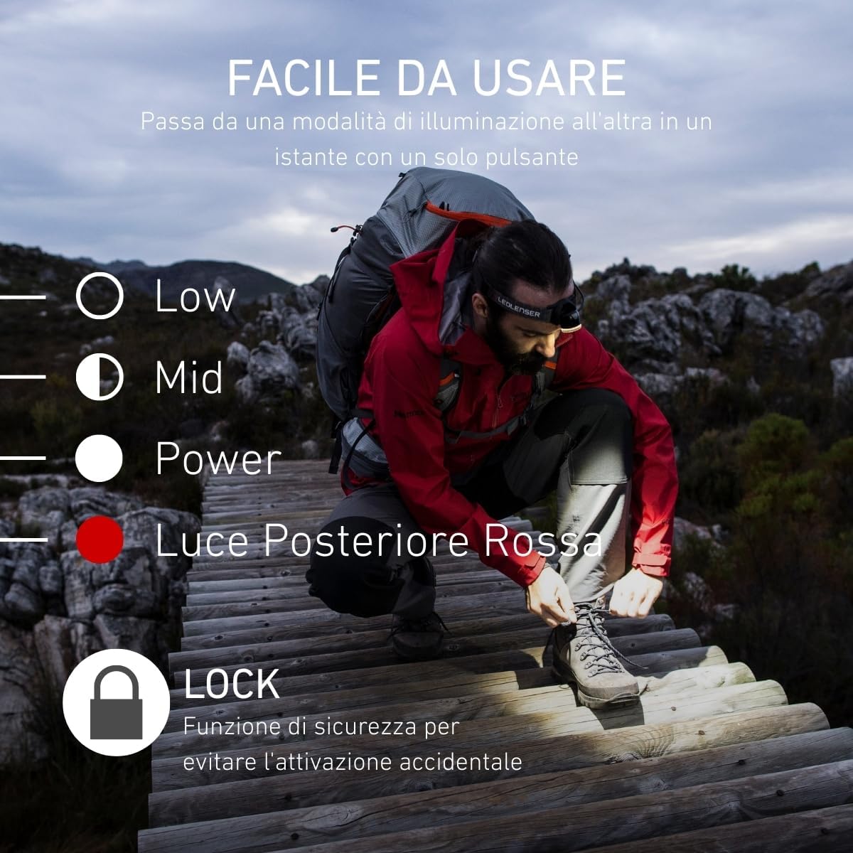 Thumbnail 2 de Ledlenser H8R 600 lumen torcia frontale 🔦