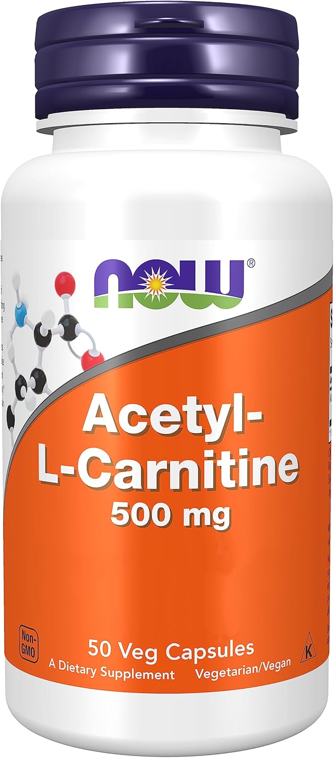 Detalle de Now Foods Acetyl-L-Carnitine 500 mg – 50 gélules végétaliennes
