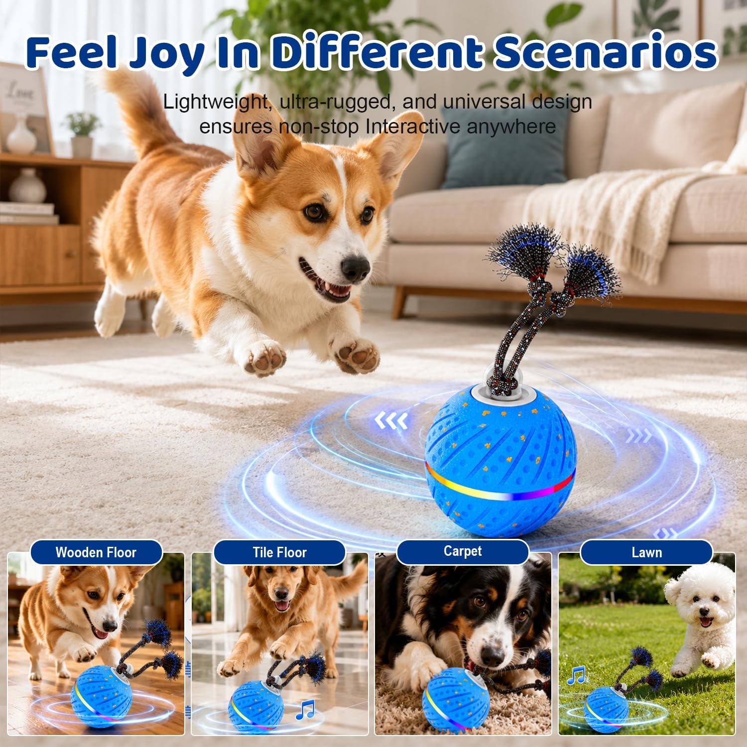 Detalle 2 de Interactive Dog Toy Ball, E-TPU