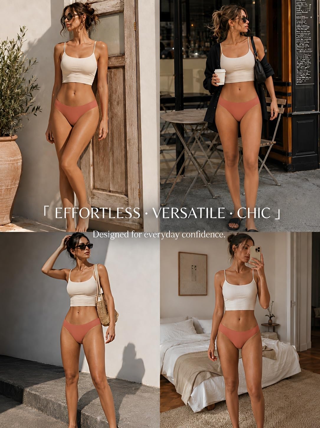Detalle de READY TO LOVE Cotton Thongs for Women, Low-Rise Underwear