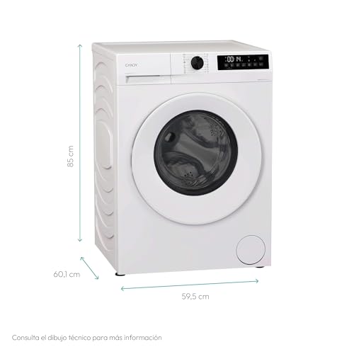 Detalle de Candy Pro Wash&Dry 300 GWD 4968-S: lavasecadora 9 kg/6 kg, 1400 RPM, vapor y pantalla táctil
