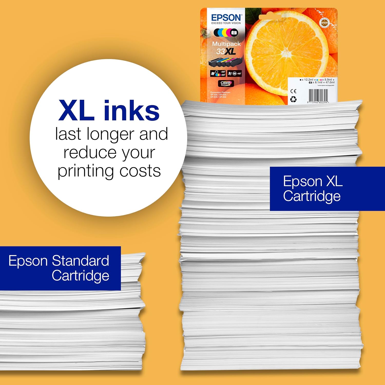 Thumbnail 3 de Epson 33XL Oranges Haute Capacité