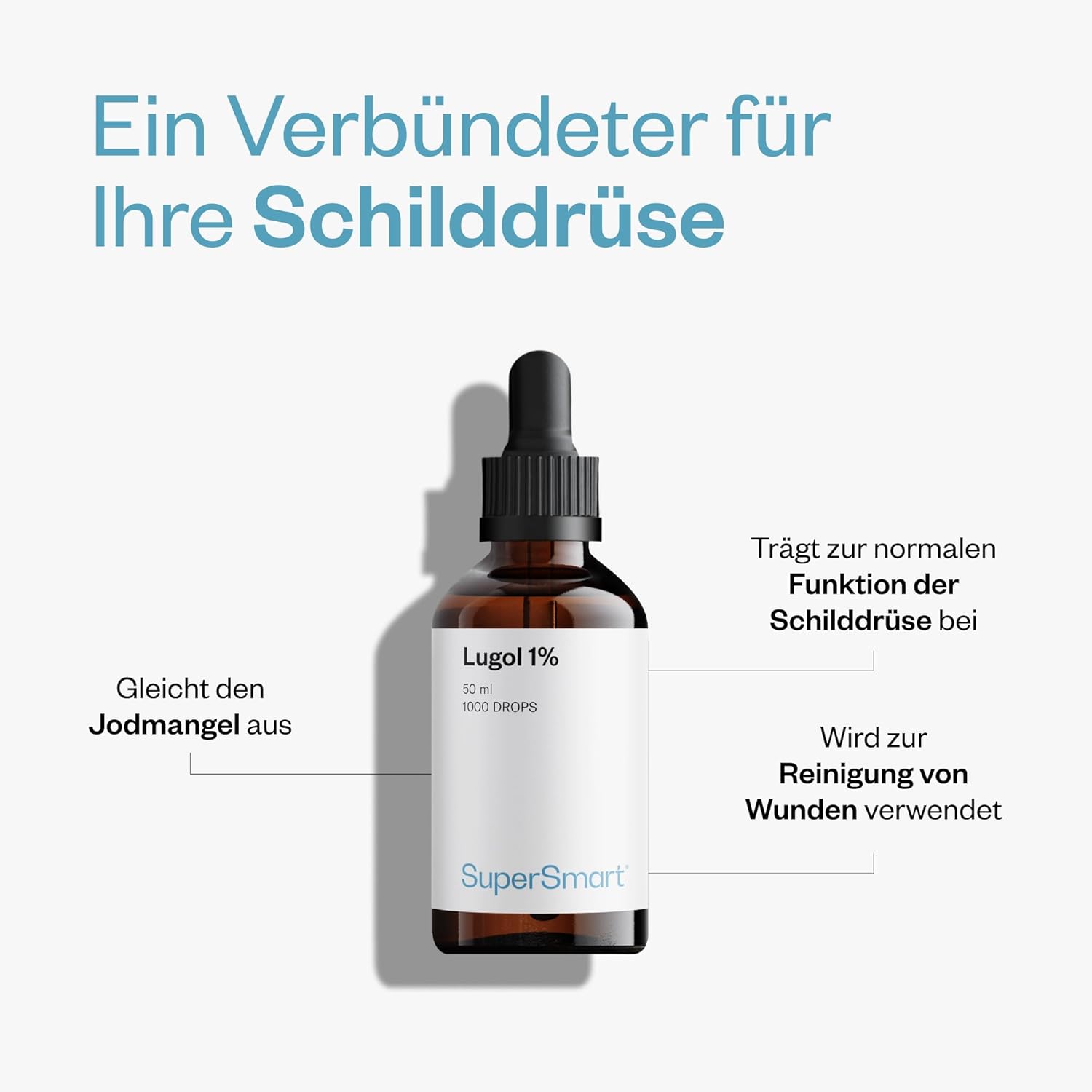 Thumbnail 2 de Lugol 1% Jodtropfen (Jod-Jod Harnstoff-Lösung) – Diode 1% / Kaliumjodid 2%, 1000 Tropfen