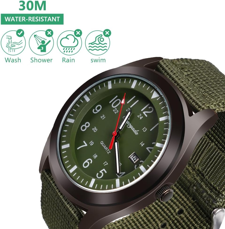 Thumbnail 3 de Vicloon Herren Armbanduhr, Quarzuhr Armbanduhr, Auto-Kalender minimalistisches analoges Zifferblatt Canvas Stoff Band Herren Uhr täglich Armbanduhr Solar Movement
Vicloon Herren Armbanduhr, Quarzuhr Armbanduhr, Au…