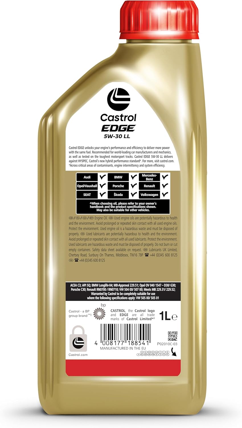 Thumbnail 3 de Castrol EDGE 5W-30 LL Motoröl 1L 🛢