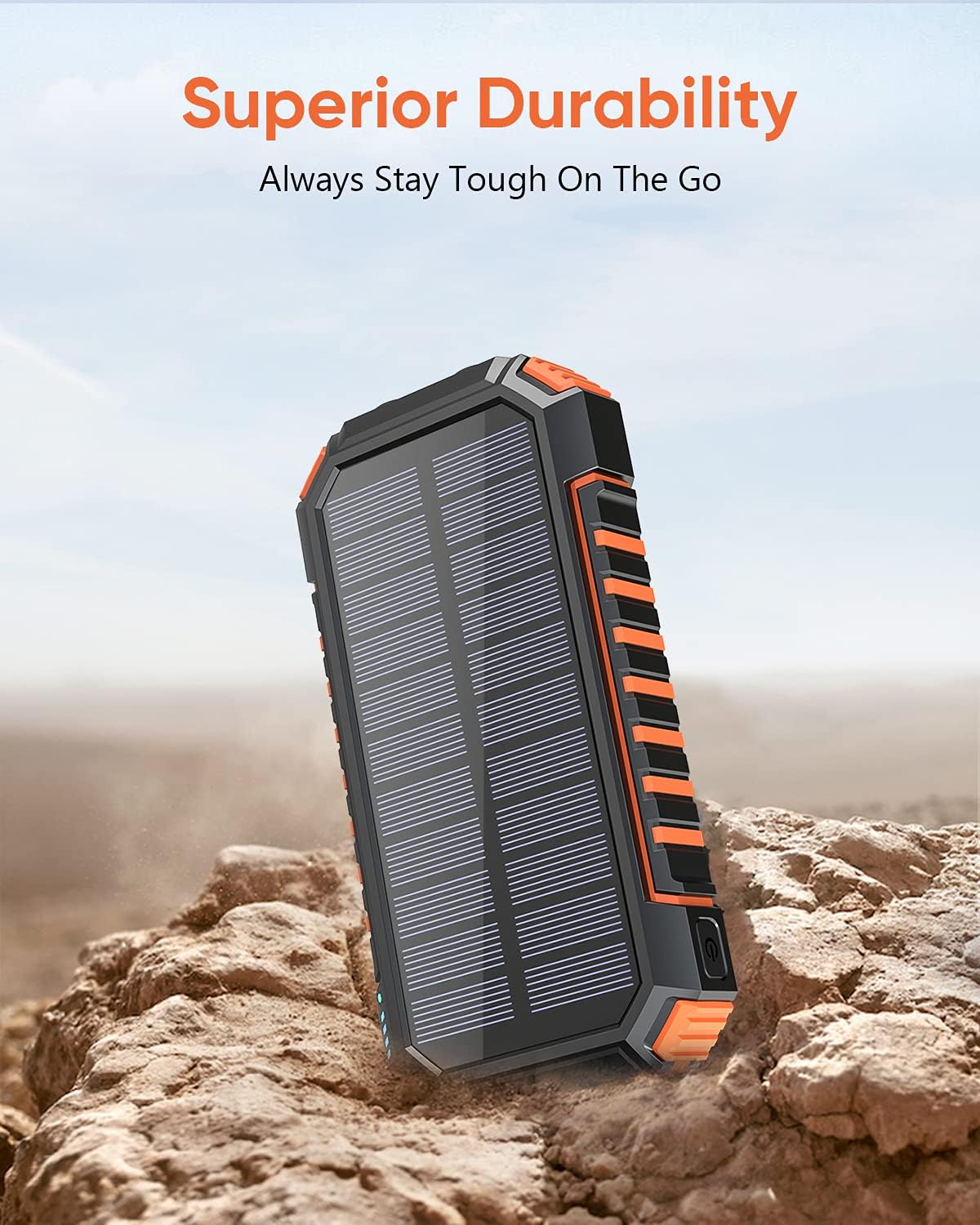 Thumbnail 5 de Hiluckey Solar Charger 20000mAh Power Bank with Wireless Charging & 3A USB-C fast charge