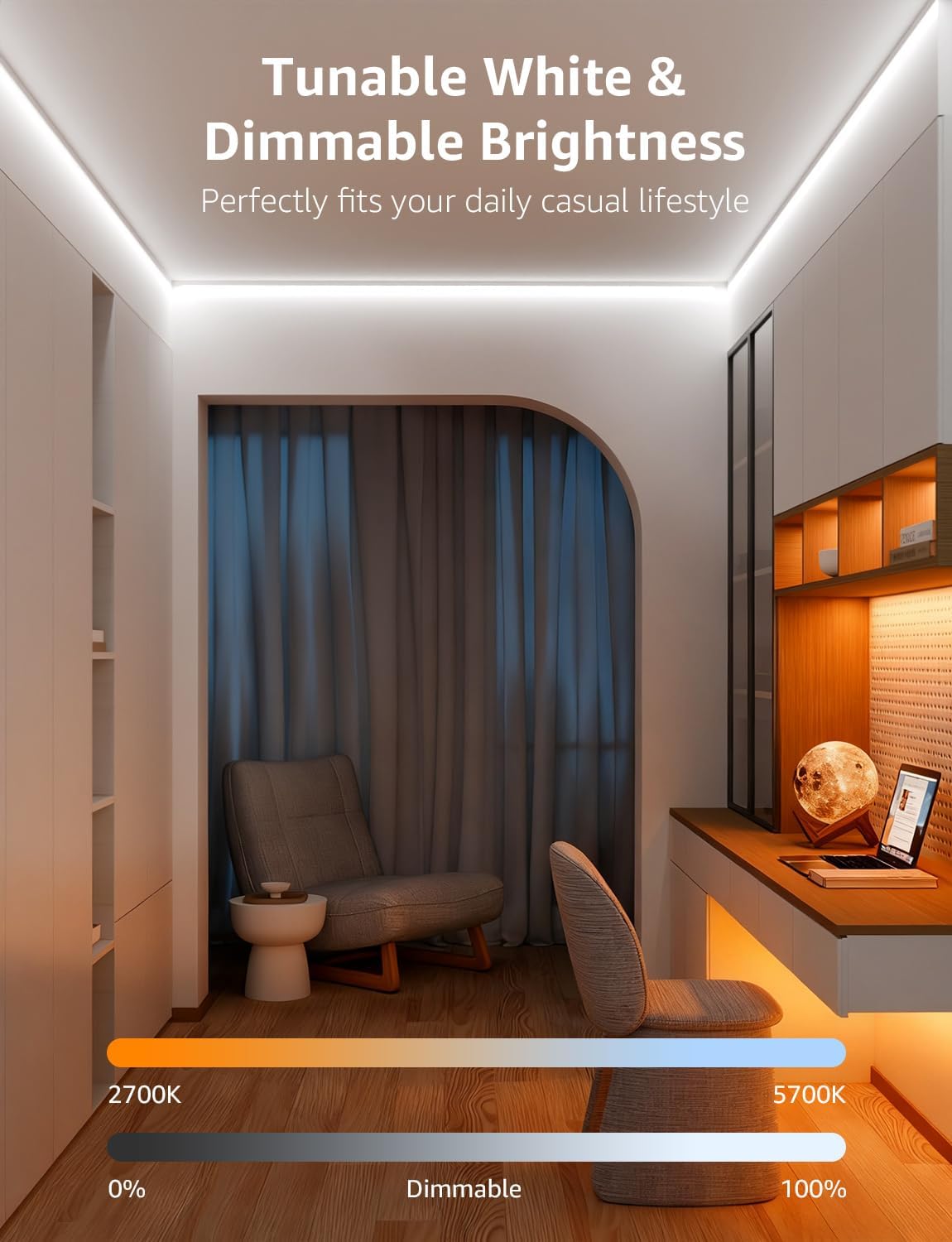 Thumbnail 3 de Lepro S2 AI Smart LED Strip Light 5M RGBW+IC: AI lighting designer with voice control