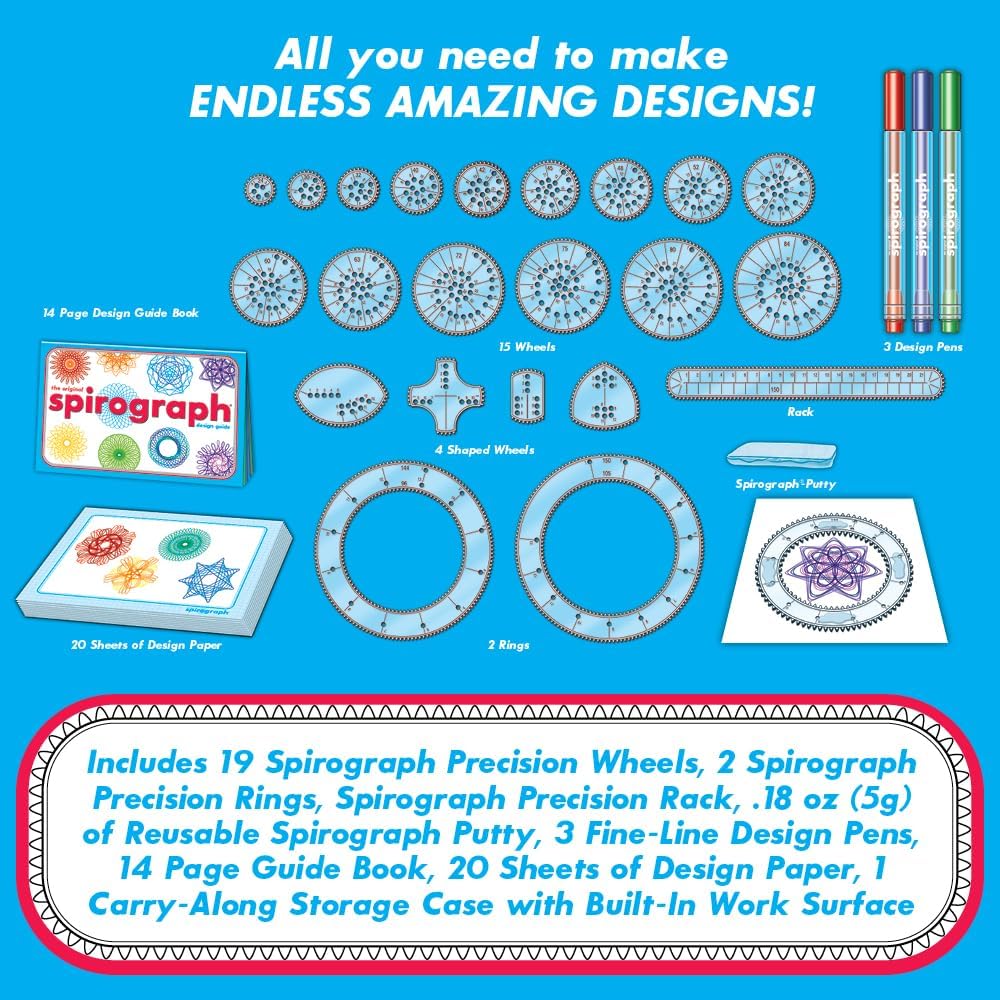 Thumbnail 3 de Spirograph Deluxe Set Spiral Art Kit 8+ 🎨