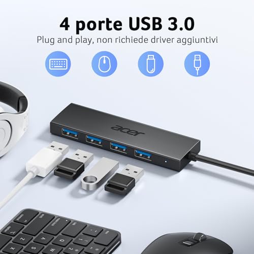 Thumbnail 1 de Acer Hub USB 3.0 a 5 porte: espansione rapida e facile per laptop e desktop