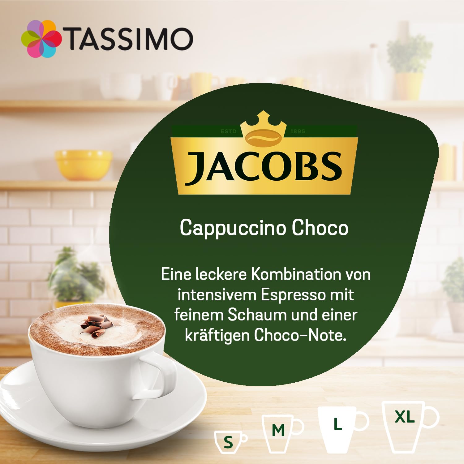 Thumbnail 2 de Tassimo Jacobs Cappuccino Chocolate Kapseln – 50 Pads (5 x 10)