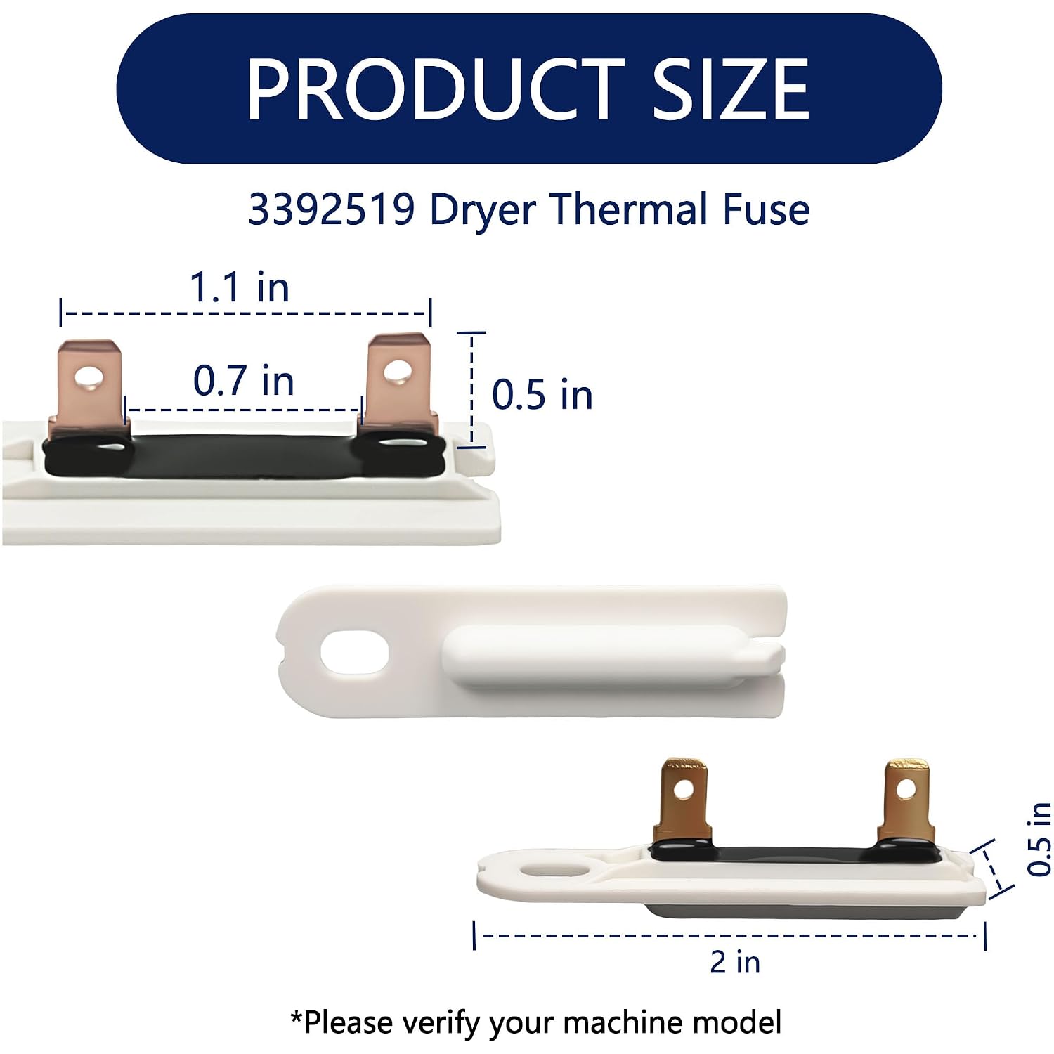 Thumbnail 3 de FANEAMADE Dryer Thermal Fuse WP3392519