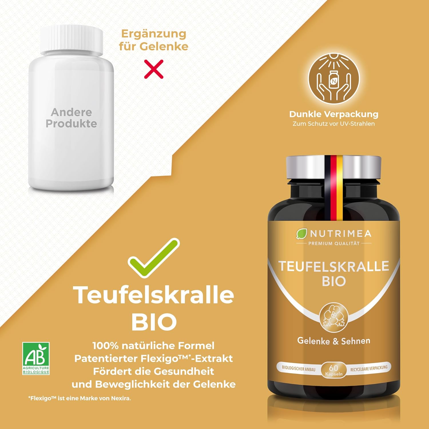 Thumbnail 1 de Teufelskralle Bio - FlexiGO™ Extrakt: Vegane Gelenk-Kapseln mit patentierter Formel