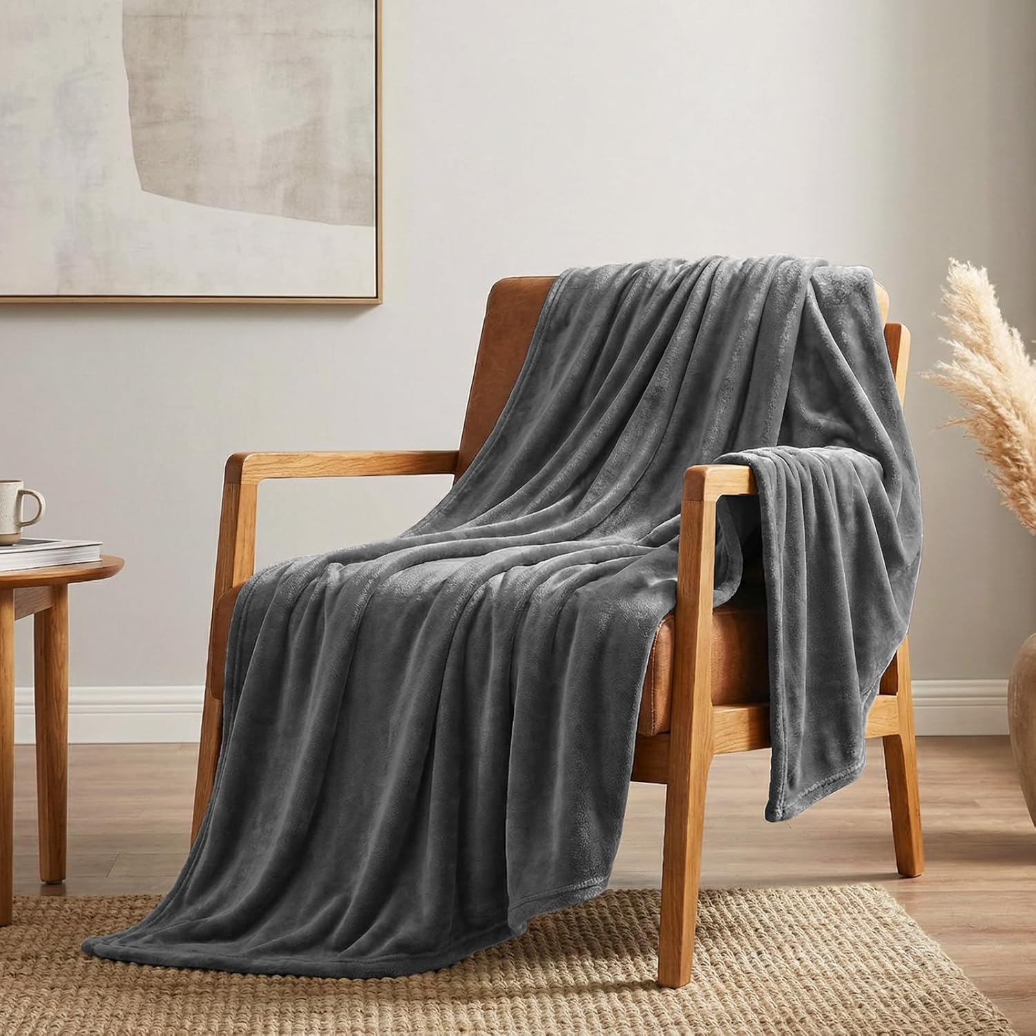 Detalle de CozyLux Kuscheldecke Flauschig Decke 150x200 cm – XL graue Flauschkuscheldecke