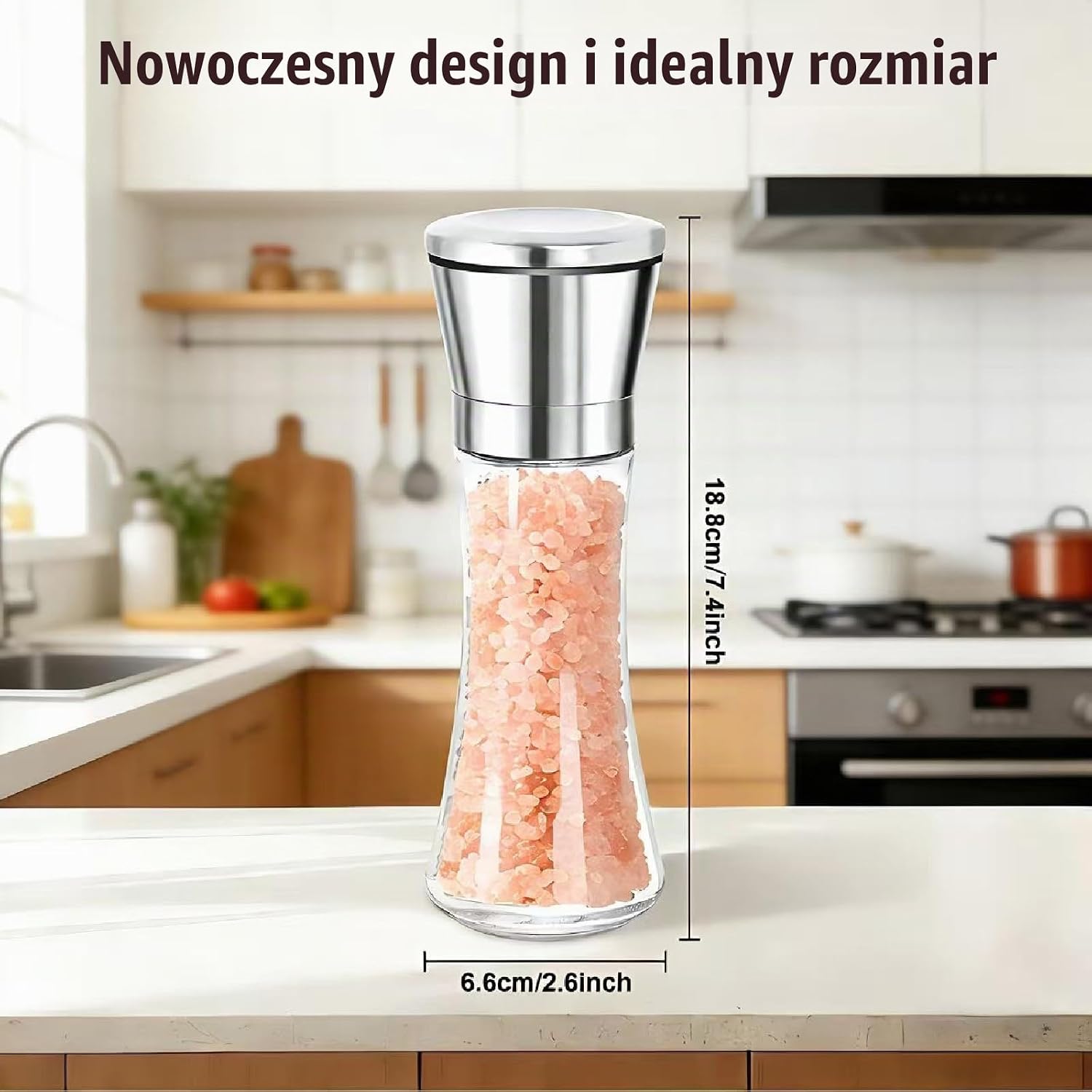 Detalle de CUESVAP VP-YMQ24 – zestaw 2 młynków do soli i pieprzu z regulacją mielenia