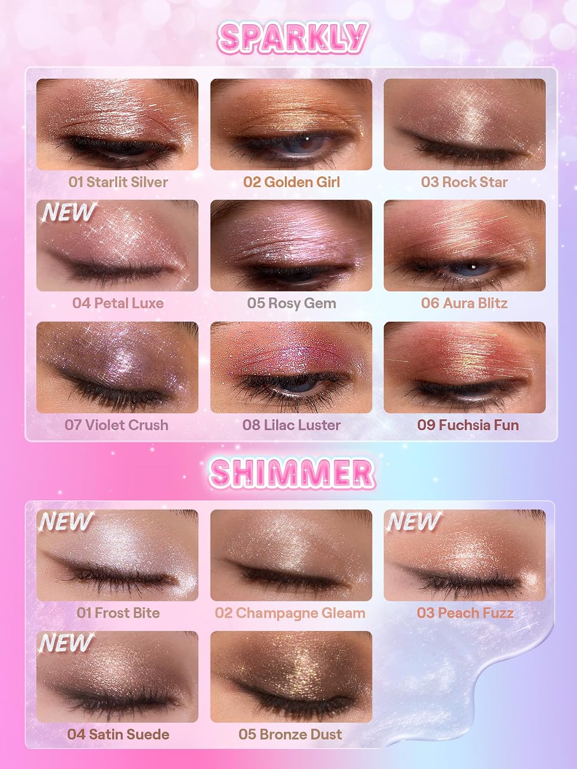 Detalle 2 de SHEGLAM sb251126848188144644 Crystal Jelly Glaze Stick, 01 Frost Bite